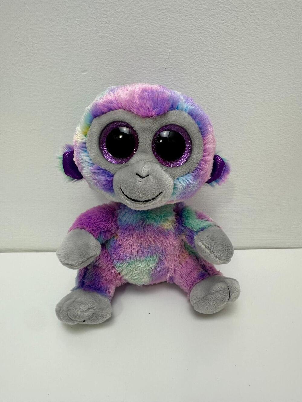 Ty Beanie Boo “Zuri” the Purple and Blue Monkey - No Hang Tag (6 inch)